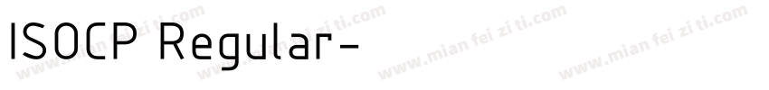 ISOCP Regular字体转换